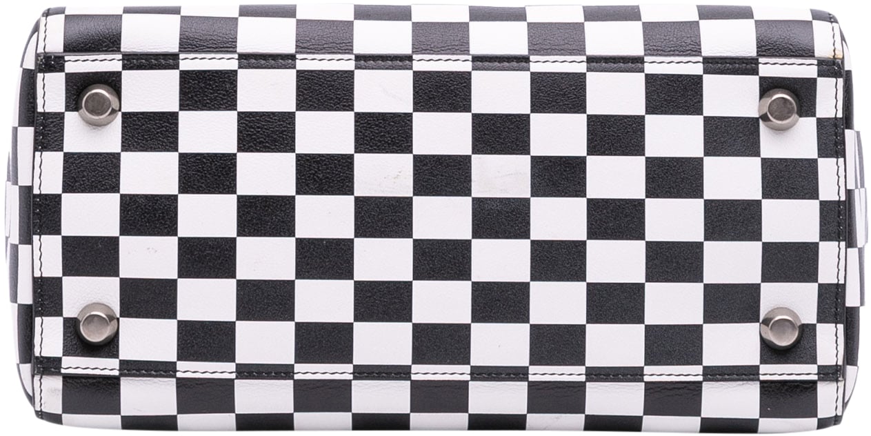 Dior Medium Calfskin Checkered Lady Dior Zwart