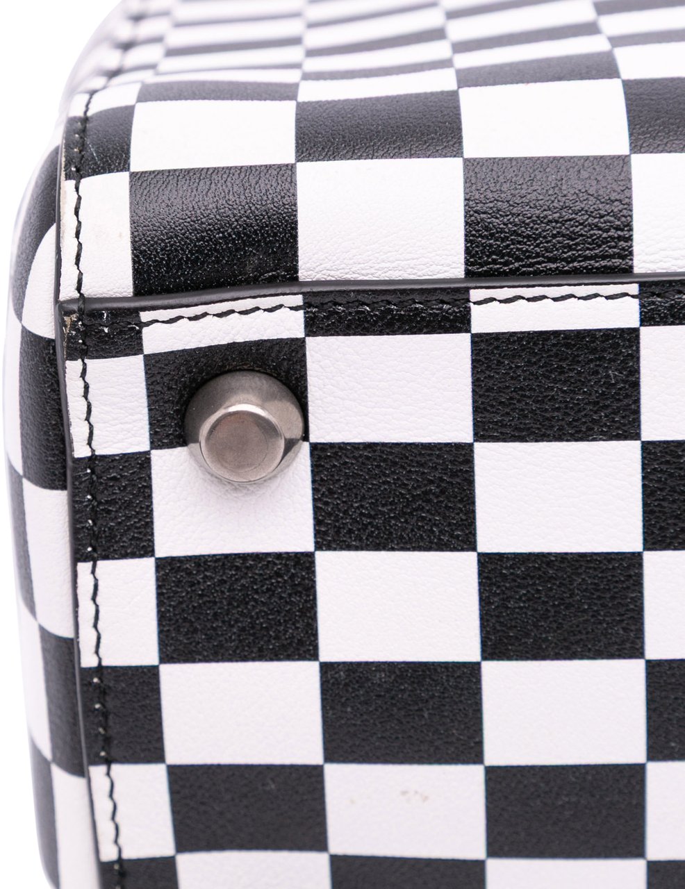 Dior Medium Calfskin Checkered Lady Dior Zwart