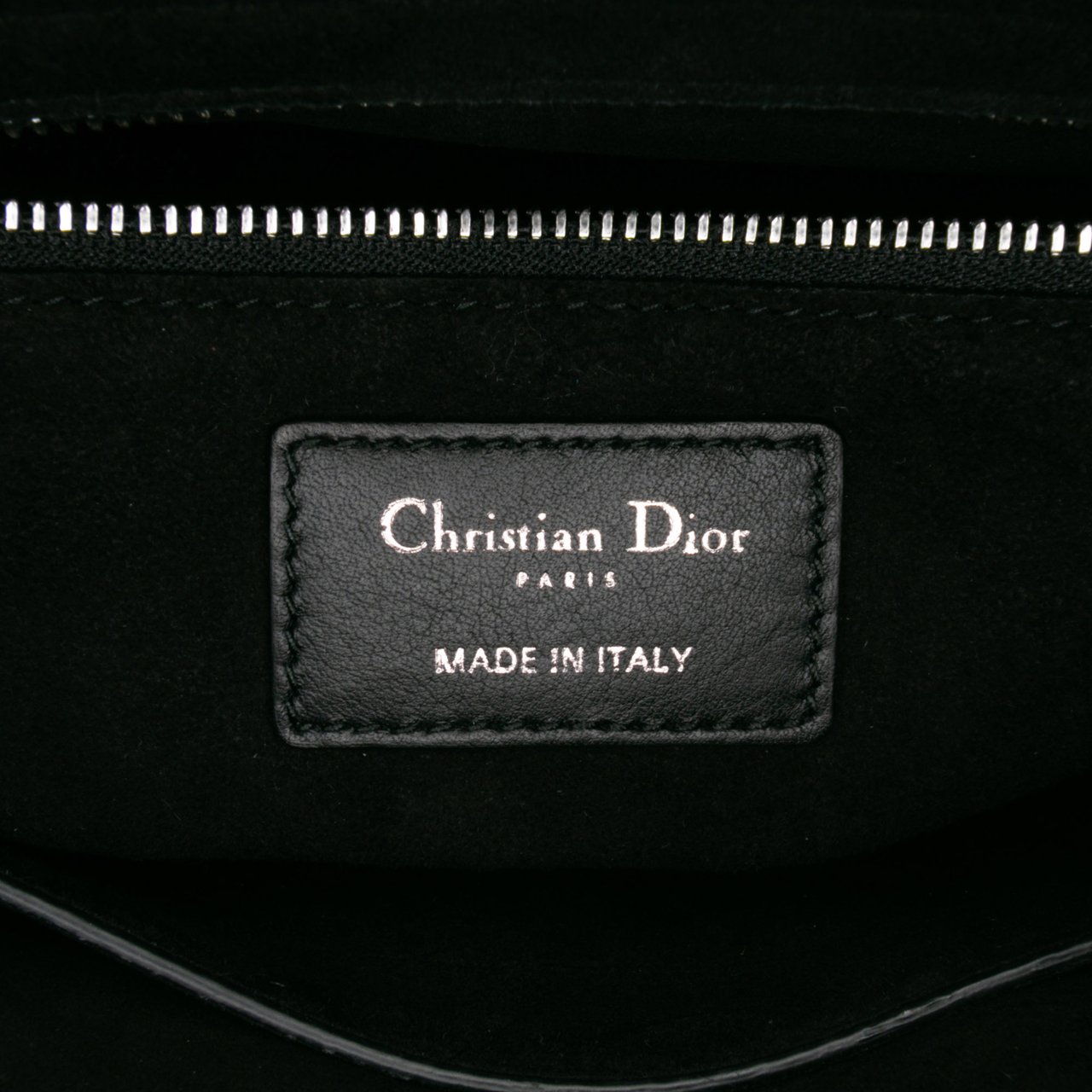 Dior Medium Calfskin Checkered Lady Dior Zwart