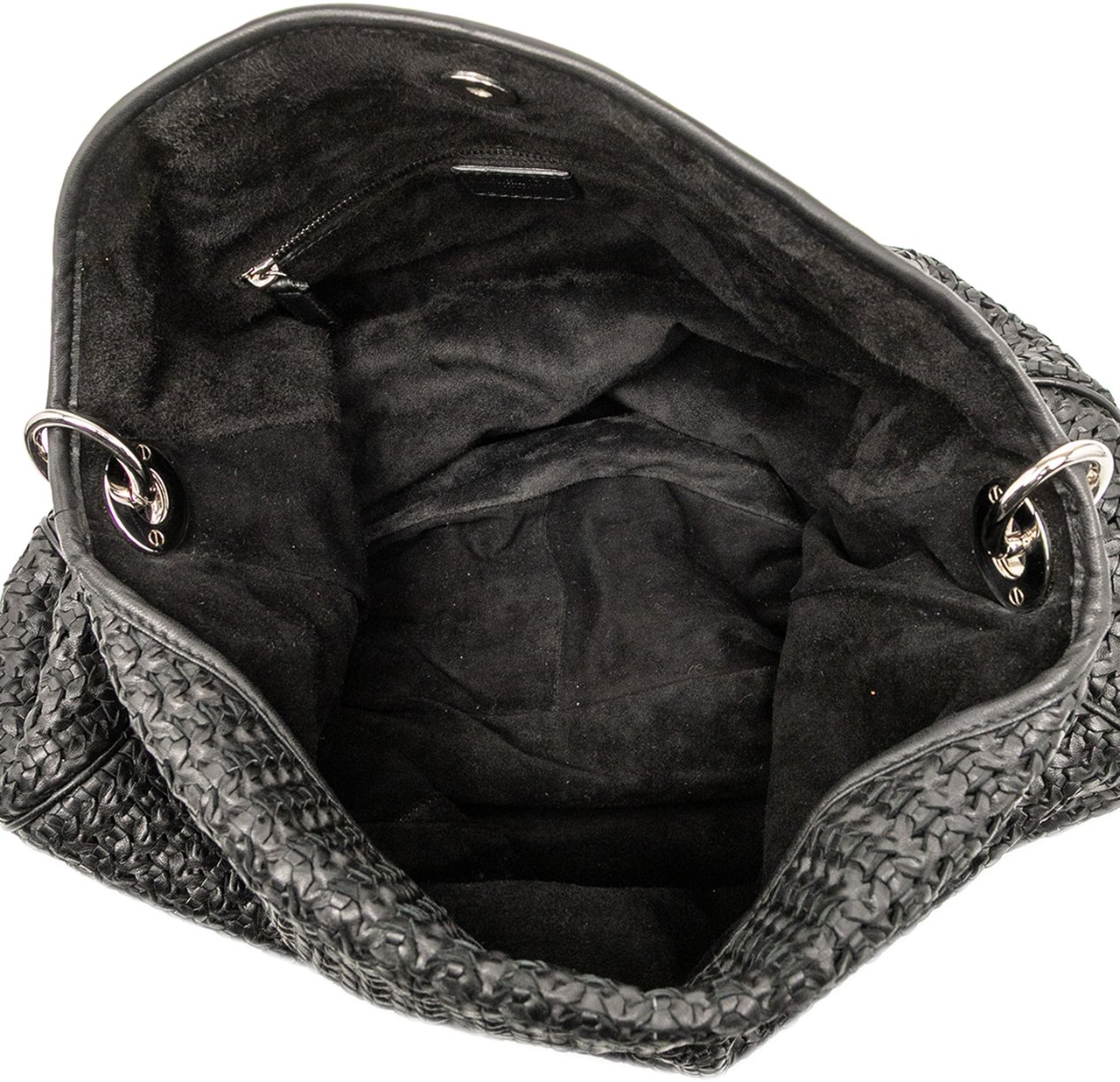 Dior Woven Lambskin Soft Lady Dior Hobo Zwart