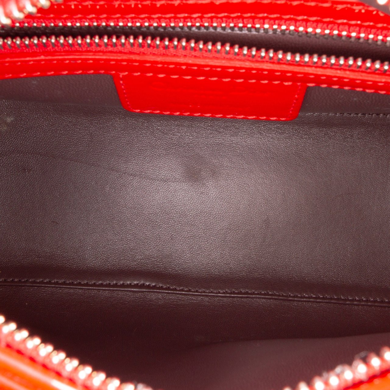 Dior Medium Patent Lady Dior Rood