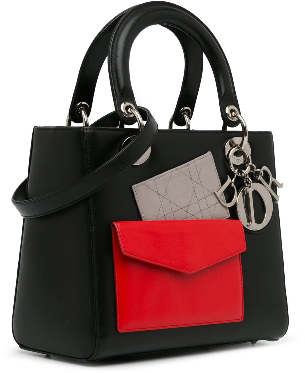 Dior Medium Calfskin Pockets Lady Dior Zwart