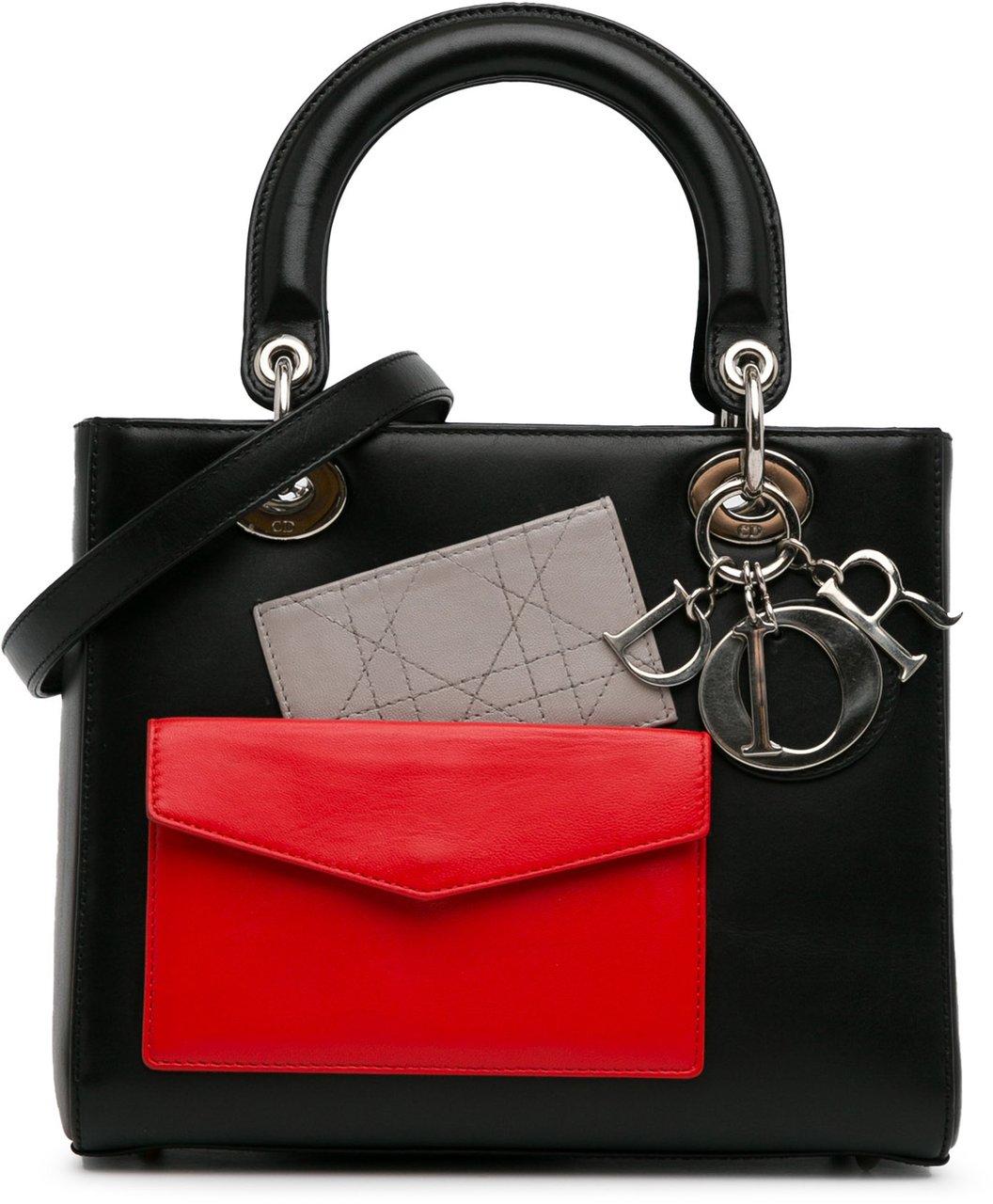 Dior Medium Calfskin Pockets Lady Dior Zwart