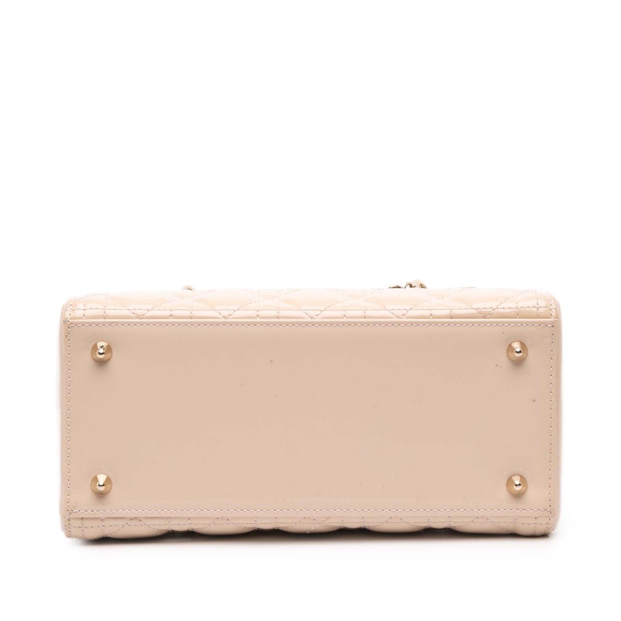 Dior Medium Patent Cannage Lady Dior Bruin