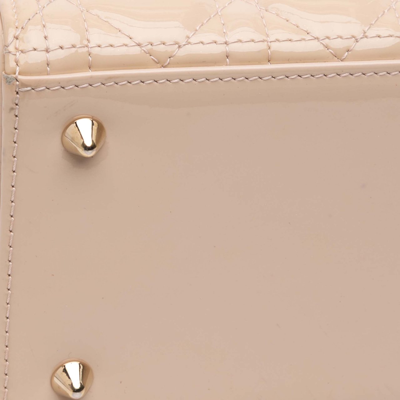 Dior Medium Patent Cannage Lady Dior Bruin