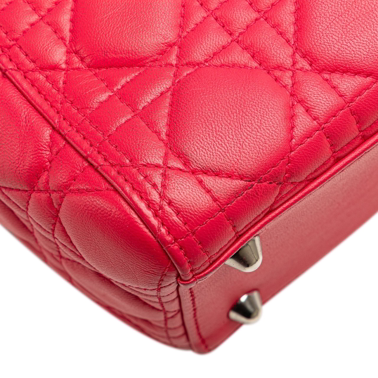 Dior Large Lambskin Cannage Lady Dior Roze