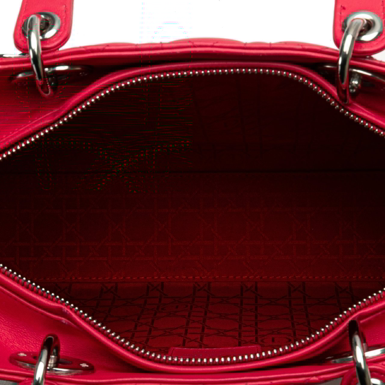 Dior Large Lambskin Cannage Lady Dior Roze