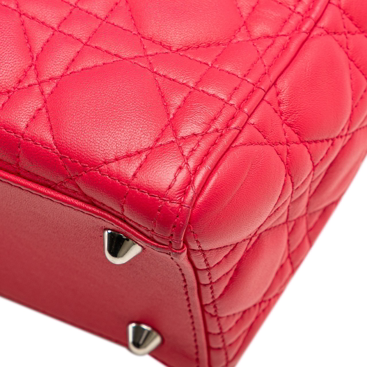 Dior Large Lambskin Cannage Lady Dior Roze