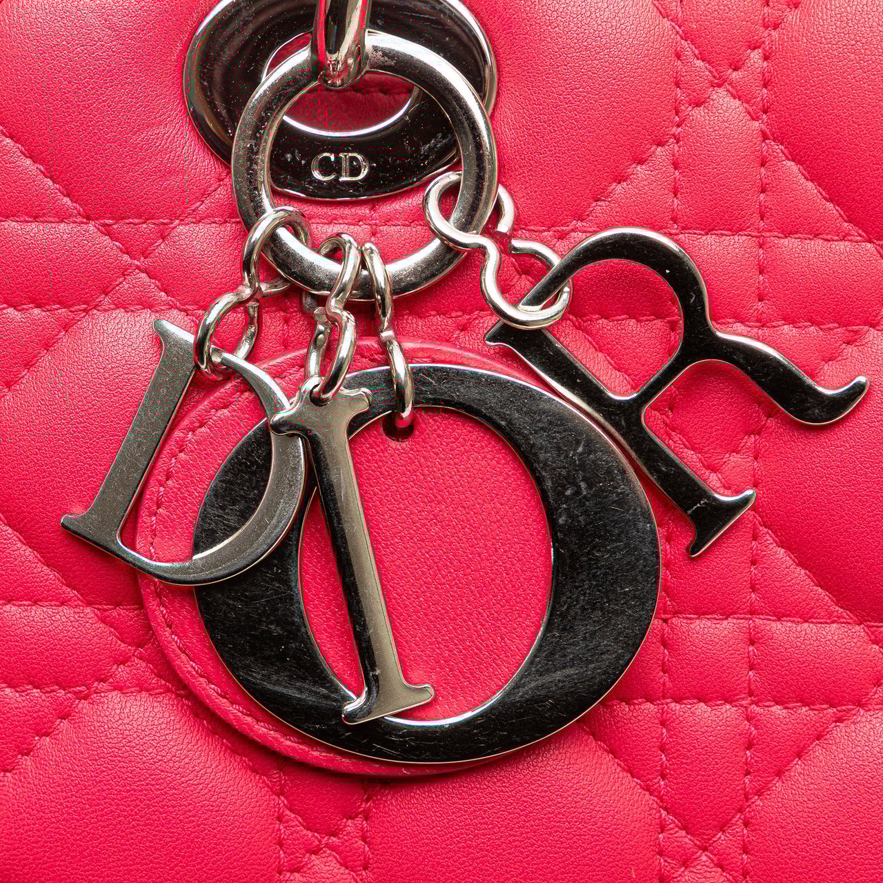 Dior Large Lambskin Cannage Lady Dior Roze