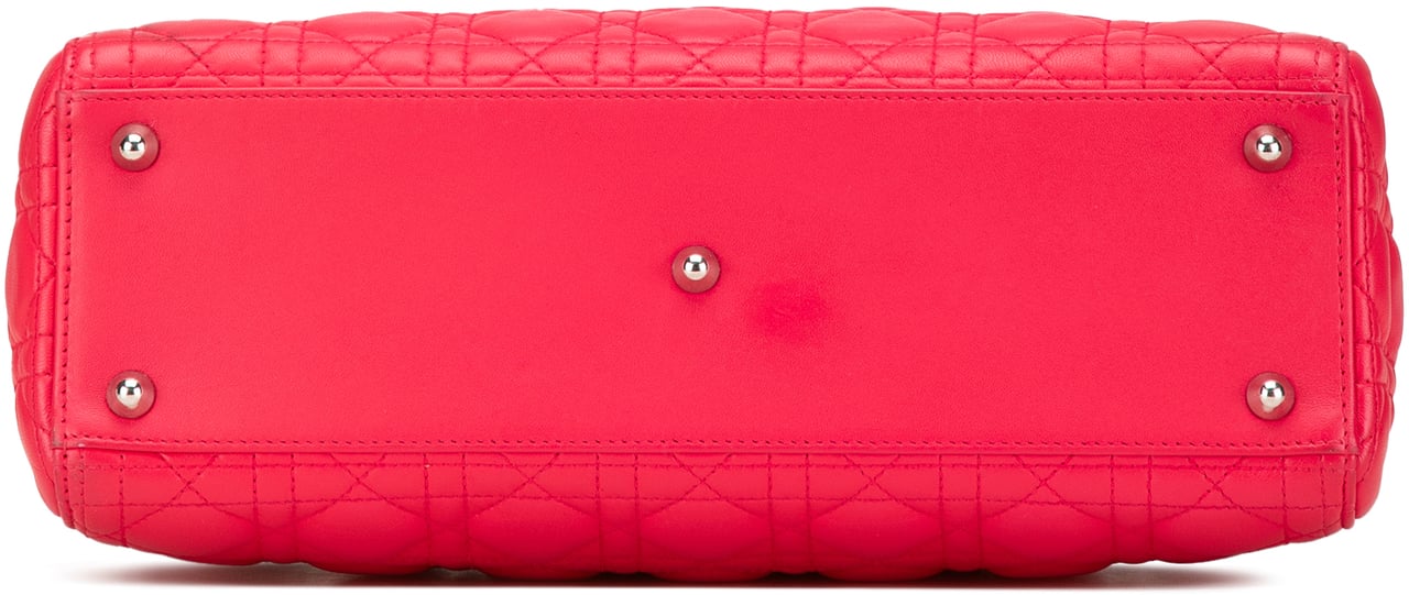 Dior Large Lambskin Cannage Lady Dior Roze