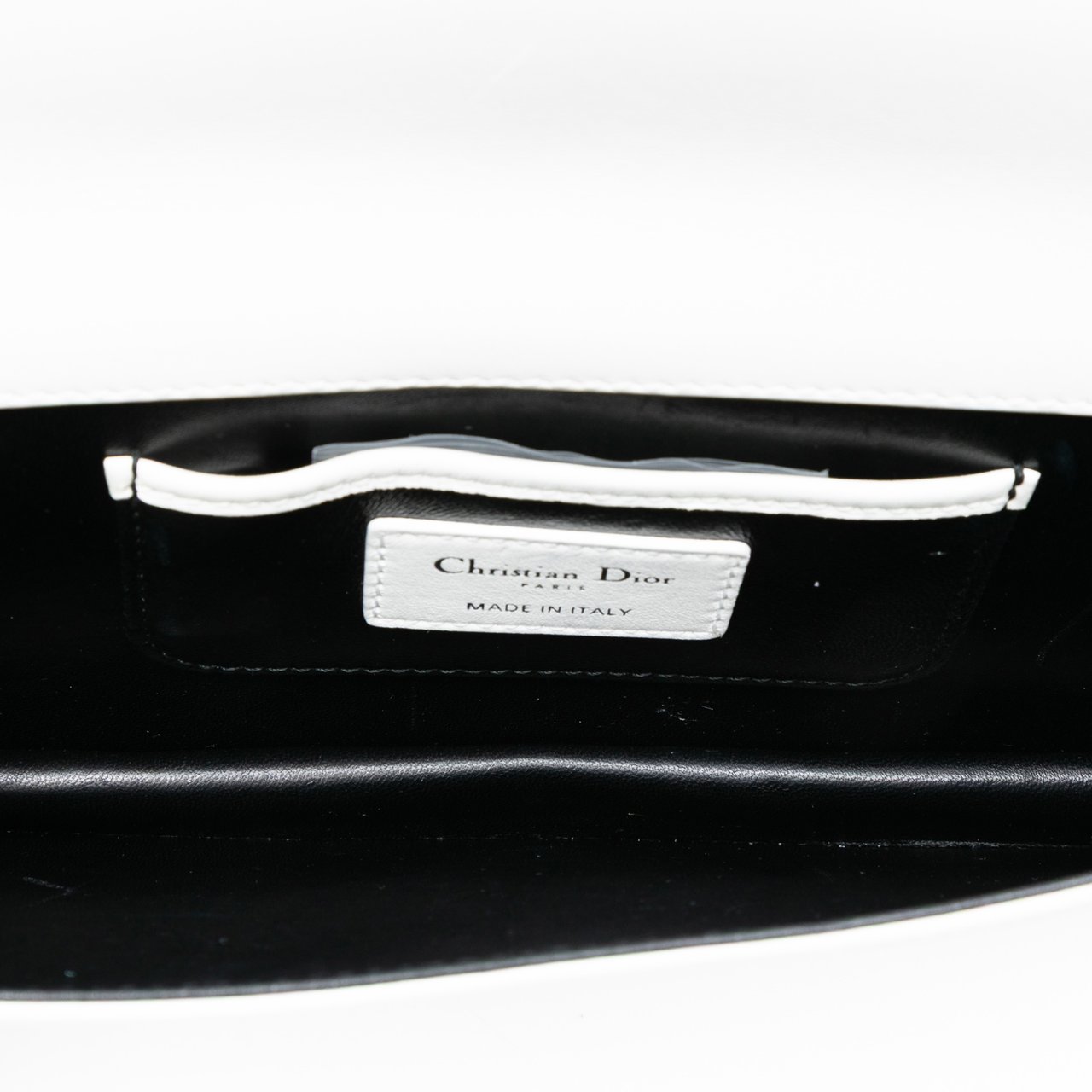 Dior Leather Patch Embellished Clutch on Chain Wit