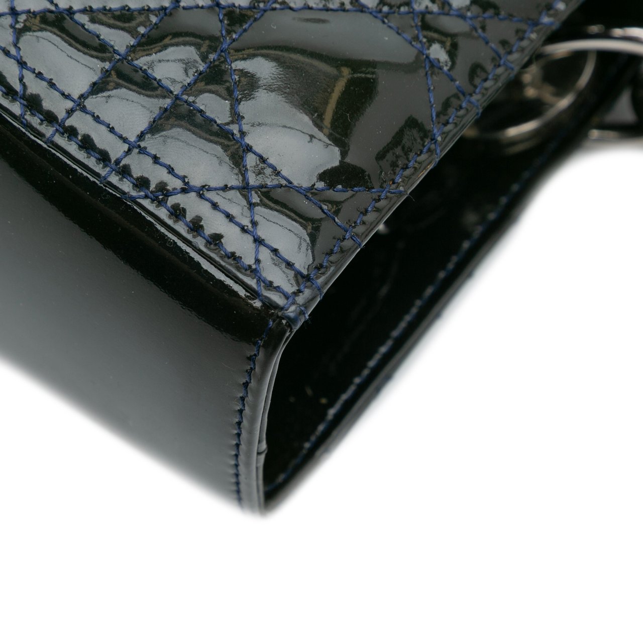 Dior Large Patent Cannage Lady Dior Groen