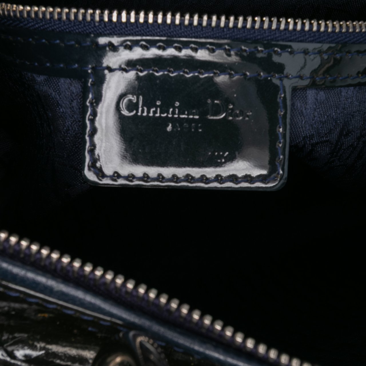 Dior Large Patent Cannage Lady Dior Groen