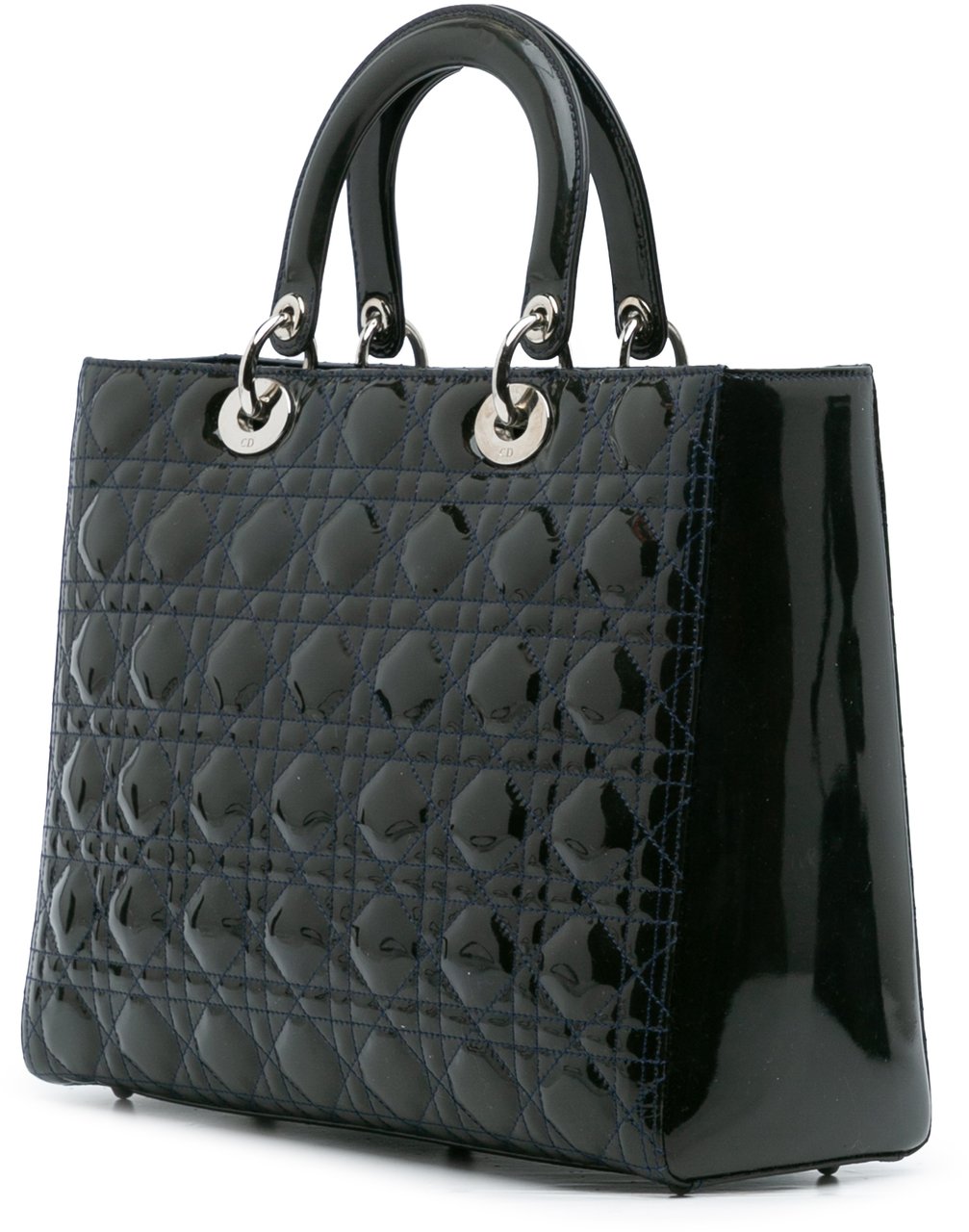 Dior Large Patent Cannage Lady Dior Groen