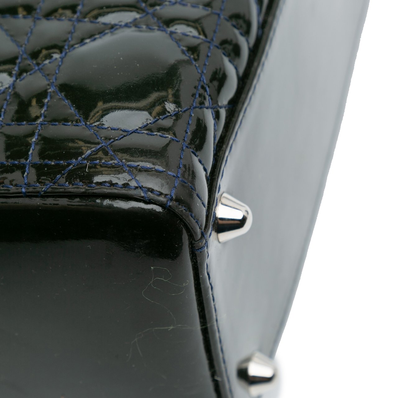 Dior Large Patent Cannage Lady Dior Groen