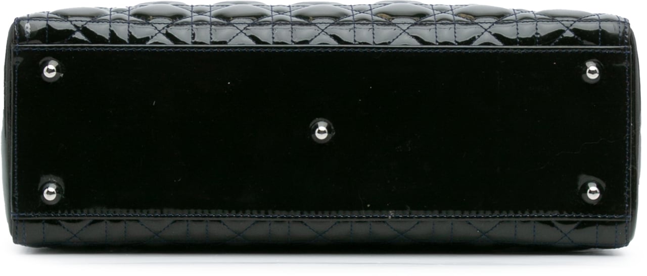 Dior Large Patent Cannage Lady Dior Groen