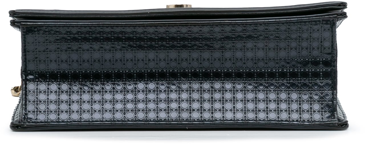 Dior Medium Patent Microcannage Diorama Flap Blauw