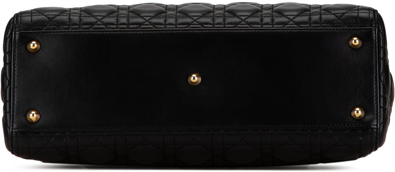 Dior Large Lambskin Cannage Lady Dior Zwart