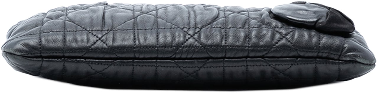 Dior Calfskin Cannage Rose Clutch Zwart