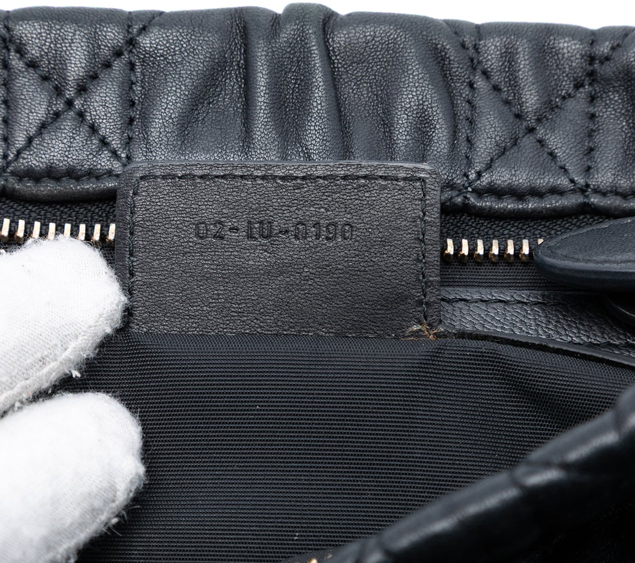 Dior Calfskin Cannage Rose Clutch Zwart