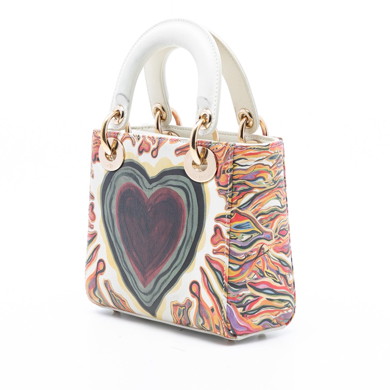 Dior Limited Edition Mini Calfskin Lady DiorAmour Lady Dior Wit