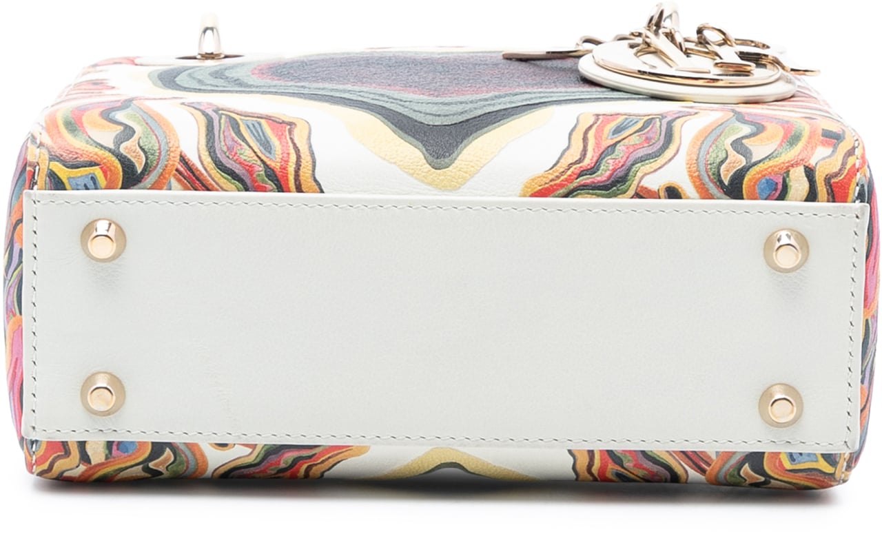 Dior Limited Edition Mini Calfskin Lady DiorAmour Lady Dior Wit