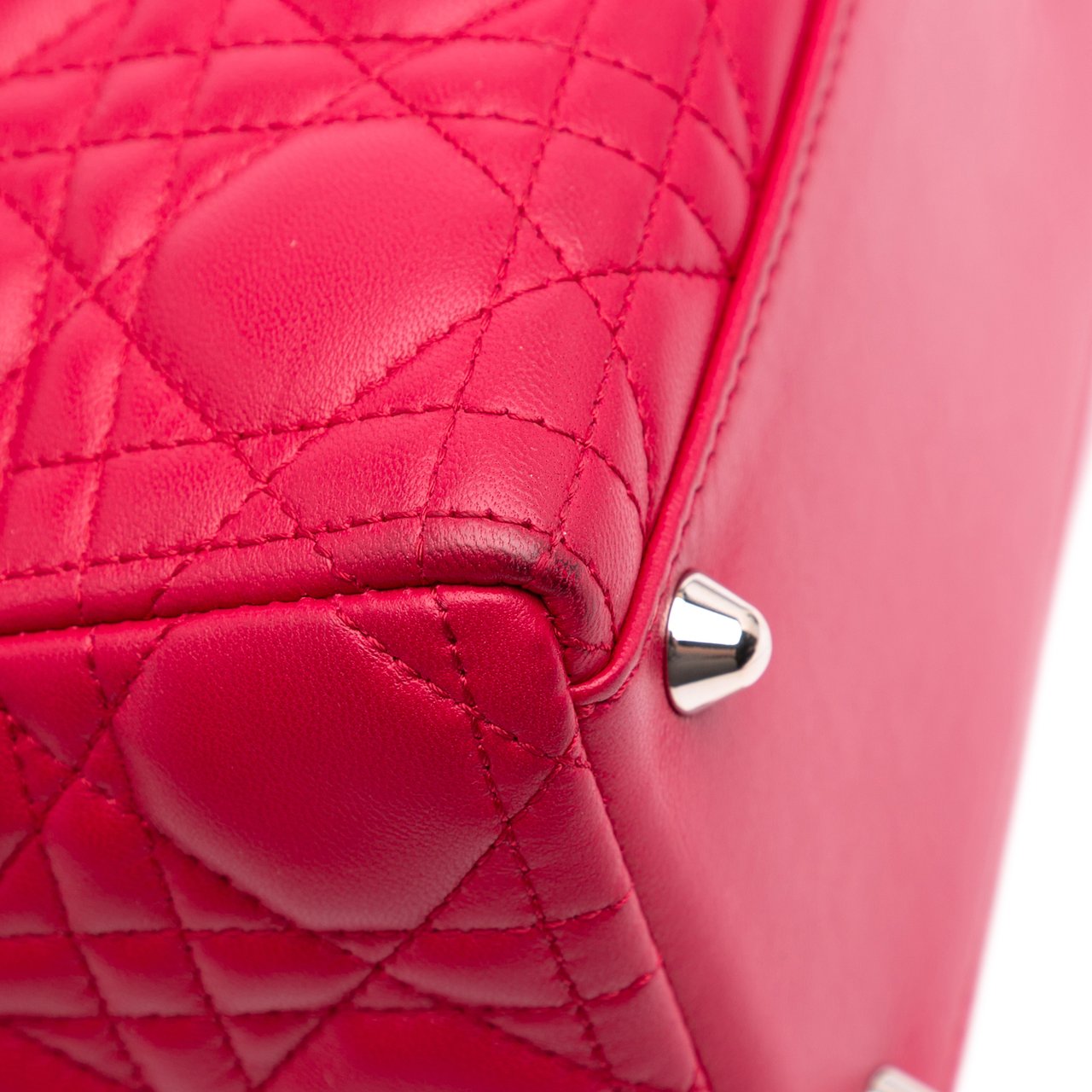 Dior Large Lambskin Cannage Lady Dior Roze