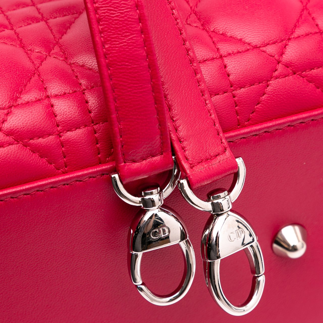 Dior Large Lambskin Cannage Lady Dior Roze