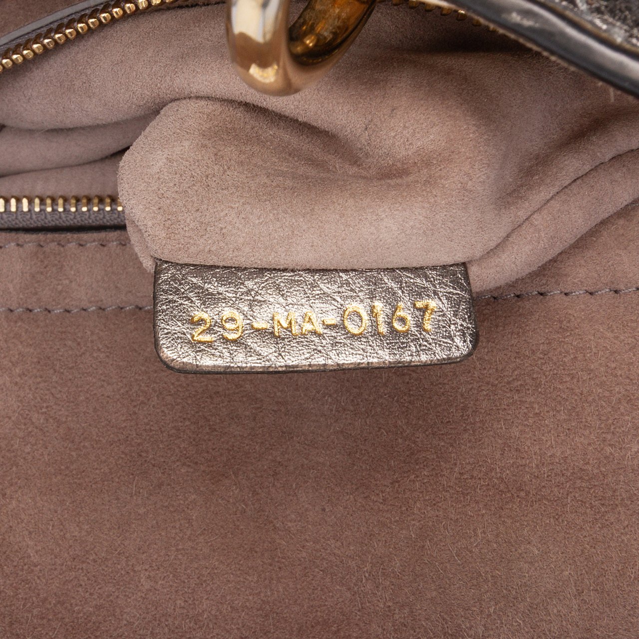 Dior Small Metallic Grained Calfskin Cannage Supple Lady Dior Zilver