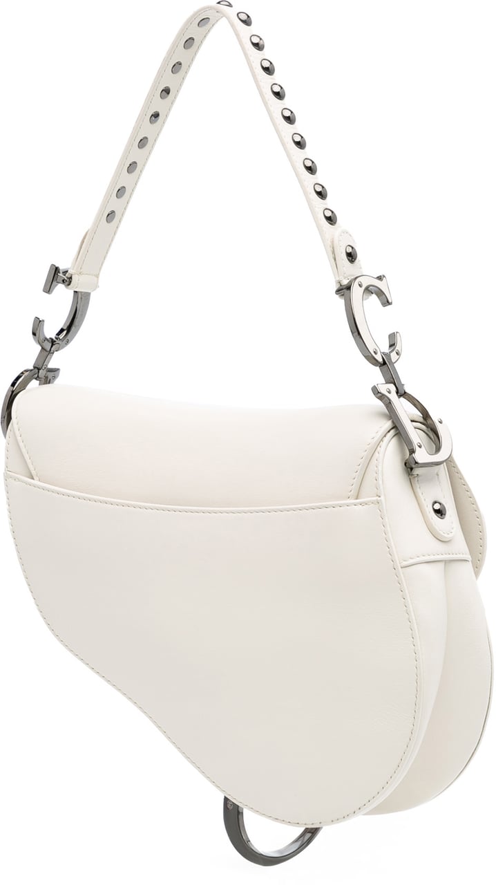 Dior Studded Leather Saddle Bag Wit