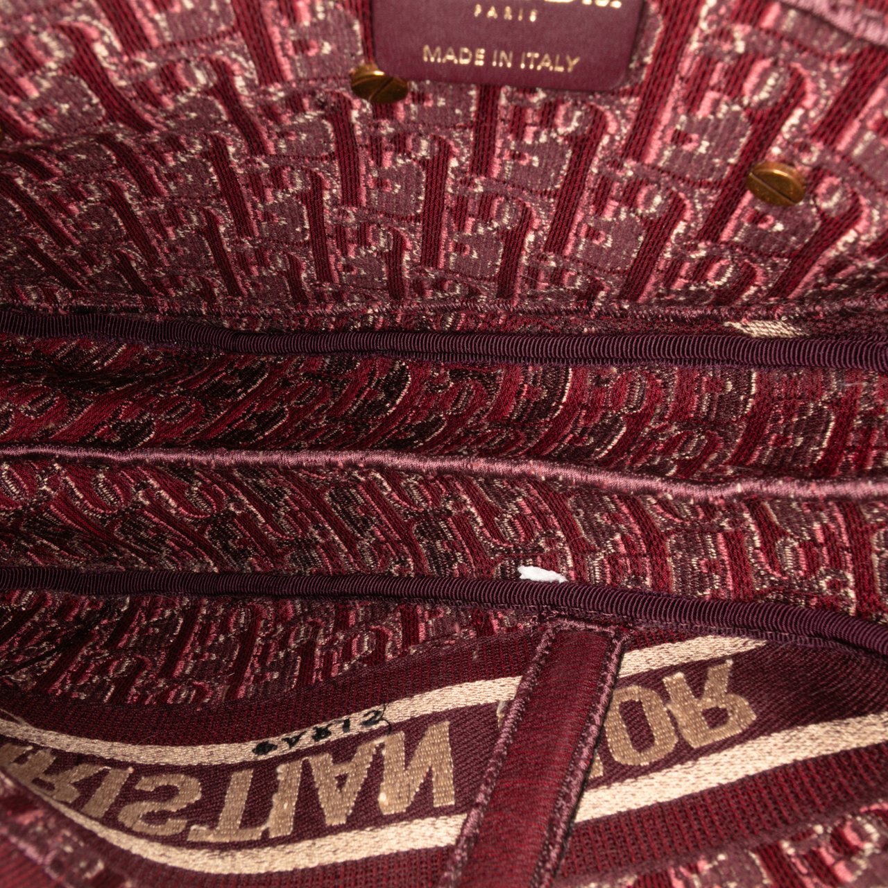 Dior Oblique Velvet Embroidered Saddle Bag Rood