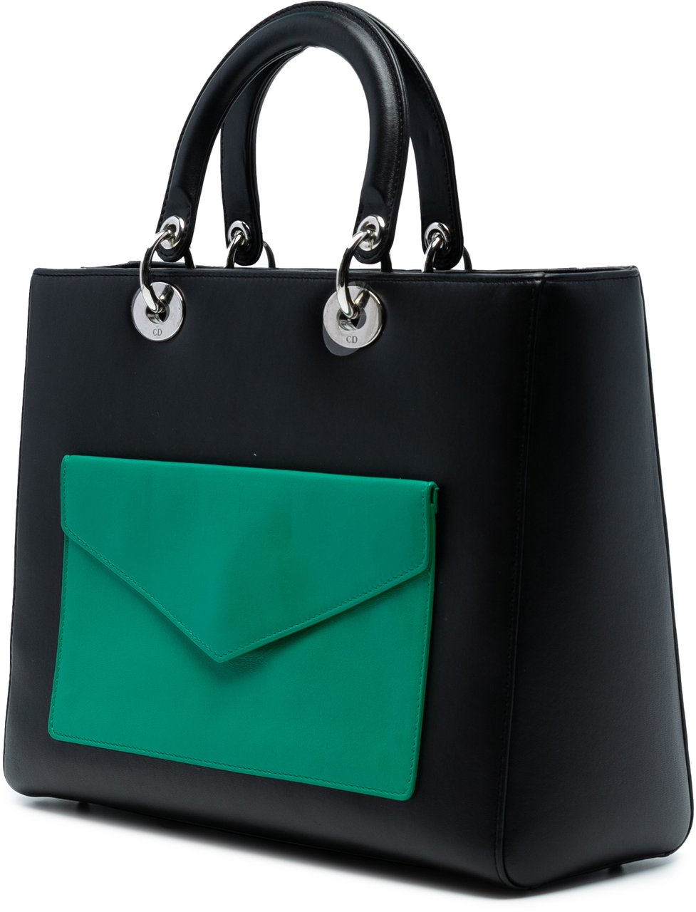 Dior Large Calfskin Pocket Tote Lady Dior Zwart