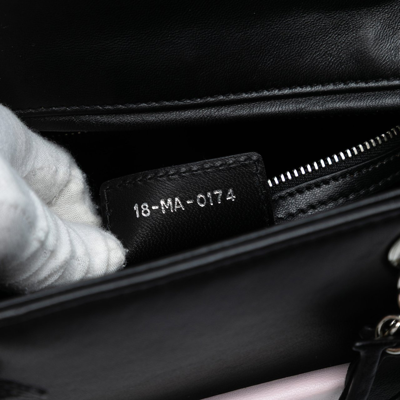 Dior Large Calfskin Pocket Tote Lady Dior Zwart