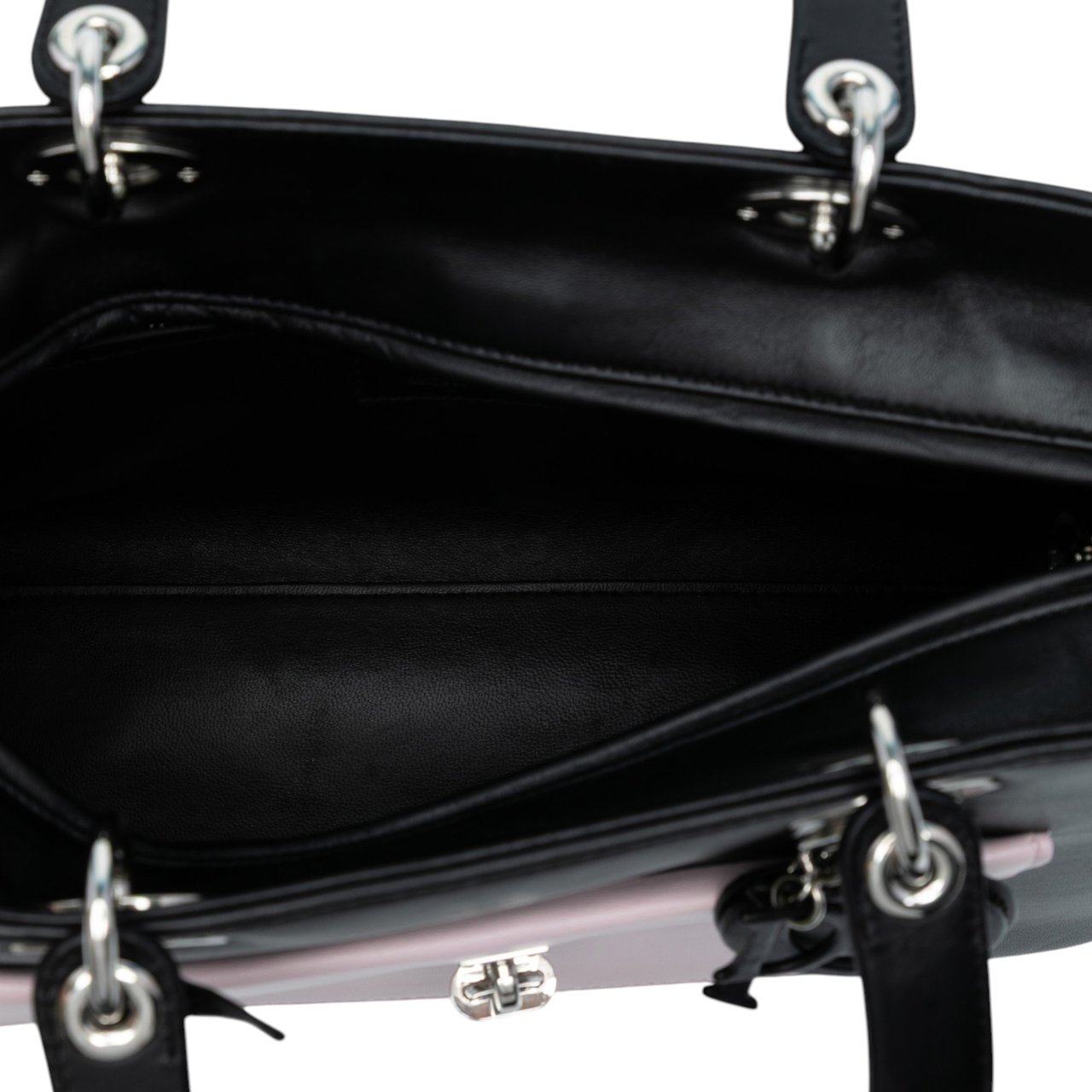 Dior Large Calfskin Pocket Tote Lady Dior Zwart