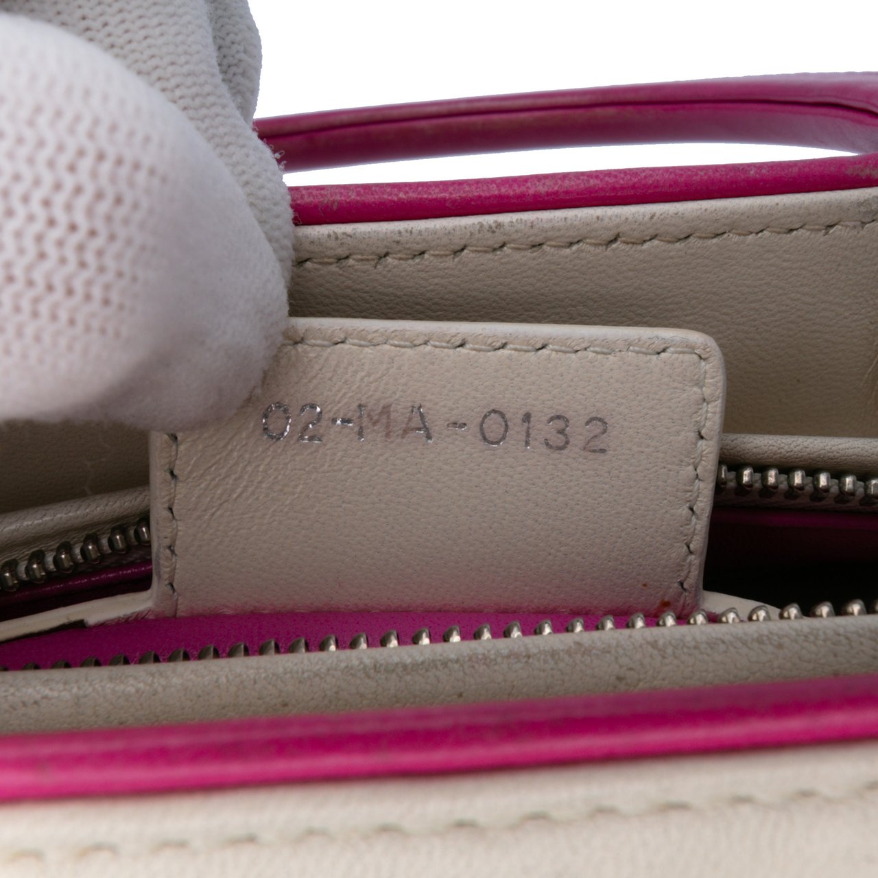 Dior Medium Lambskin Cannage Stitched Lady Dior Wit