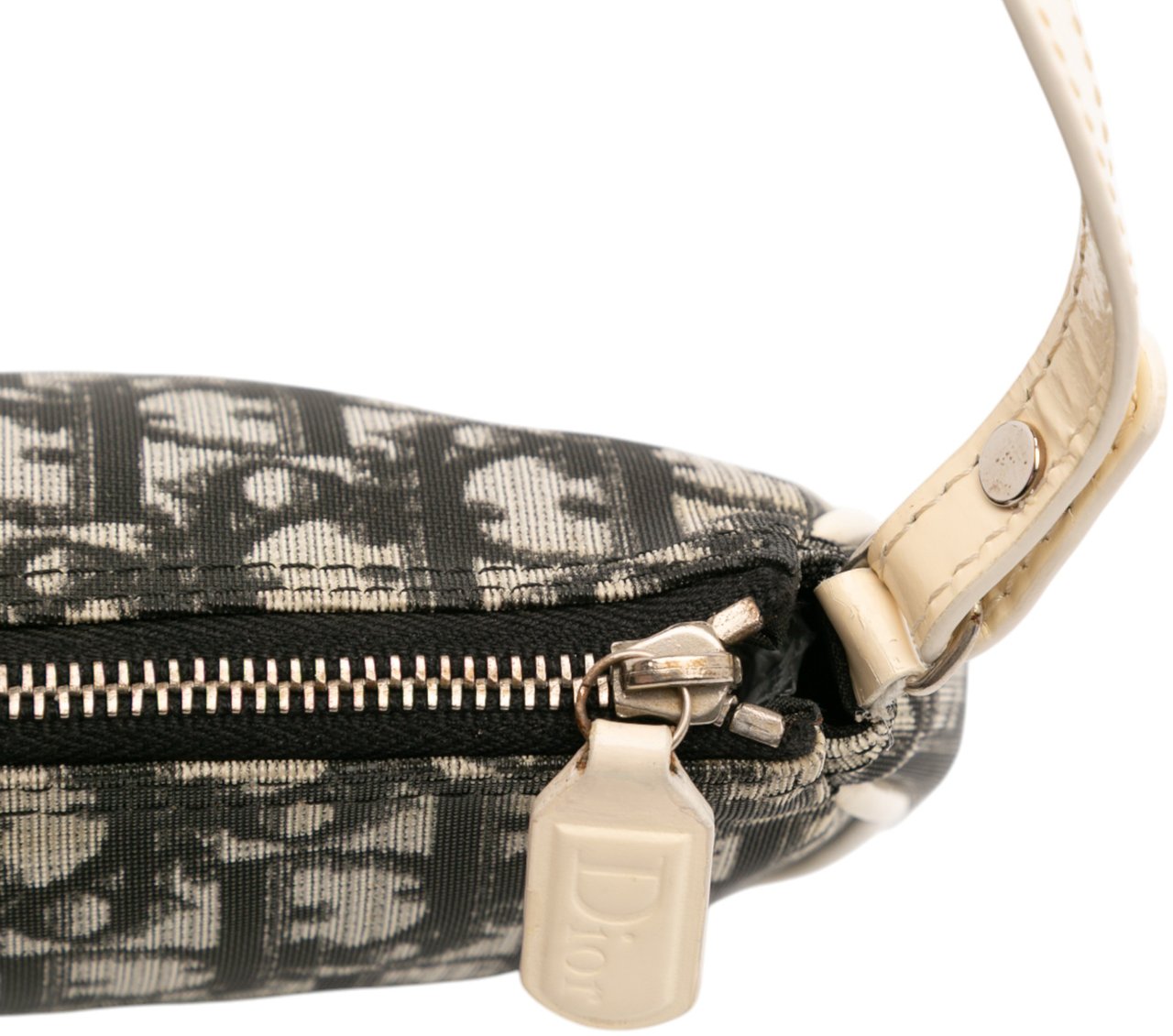 Dior Mini Diorissimo Canvas Saddle Pochette Zwart