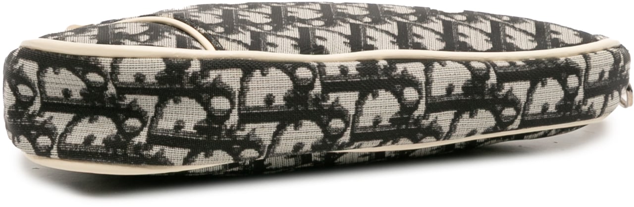 Dior Mini Diorissimo Canvas Saddle Pochette Zwart
