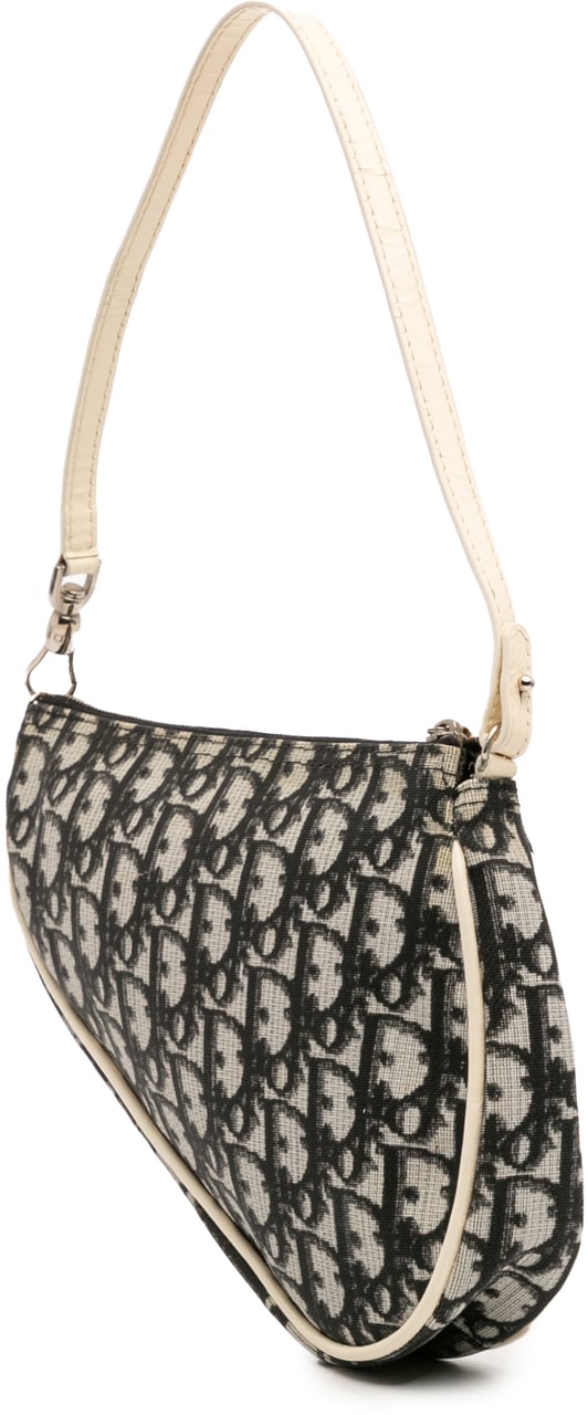 Dior Mini Diorissimo Canvas Saddle Pochette Zwart