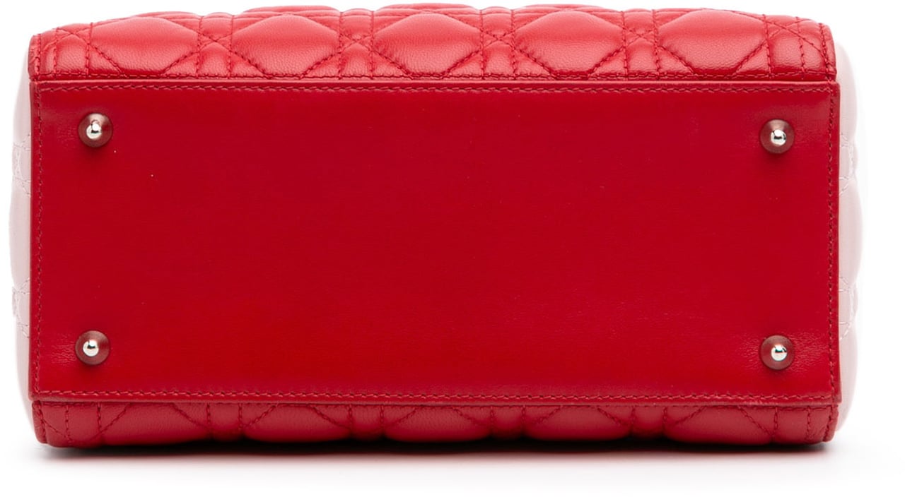 Dior Medium Tricolor Lambskin Cannage Lady Dior Rood