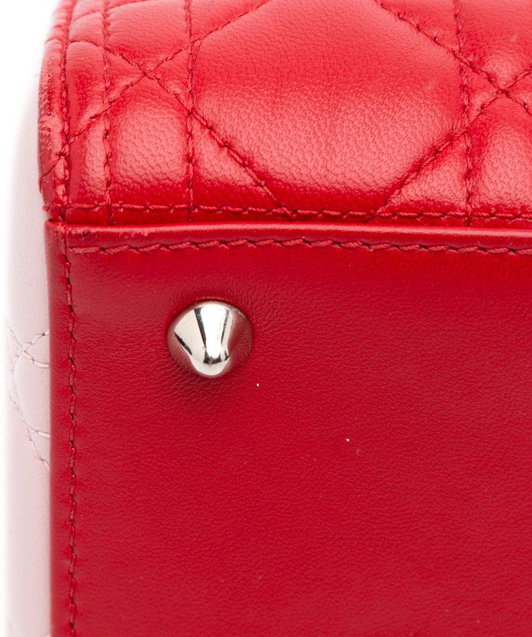 Dior Medium Tricolor Lambskin Cannage Lady Dior Rood