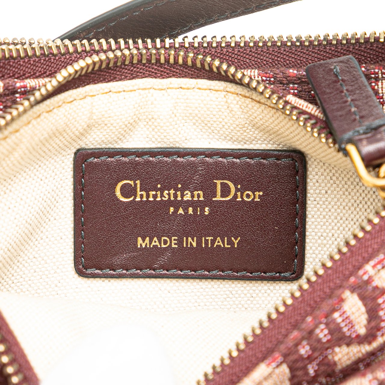 Dior Oblique Canvas Saddle Triple Zip Crossbody Rood