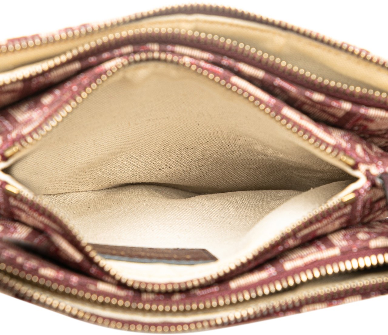 Dior Oblique Canvas Saddle Triple Zip Crossbody Rood