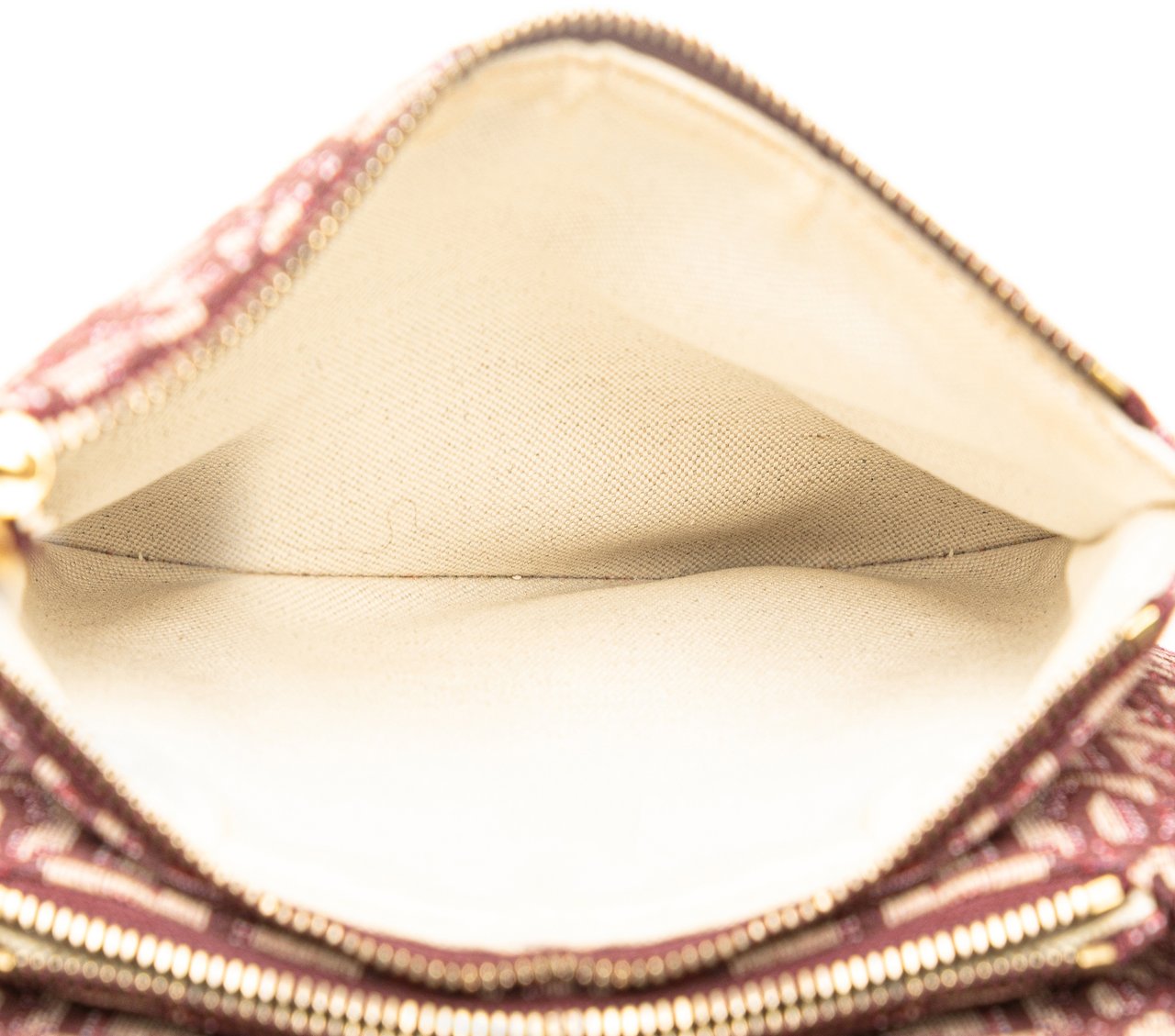 Dior Oblique Canvas Saddle Triple Zip Crossbody Rood