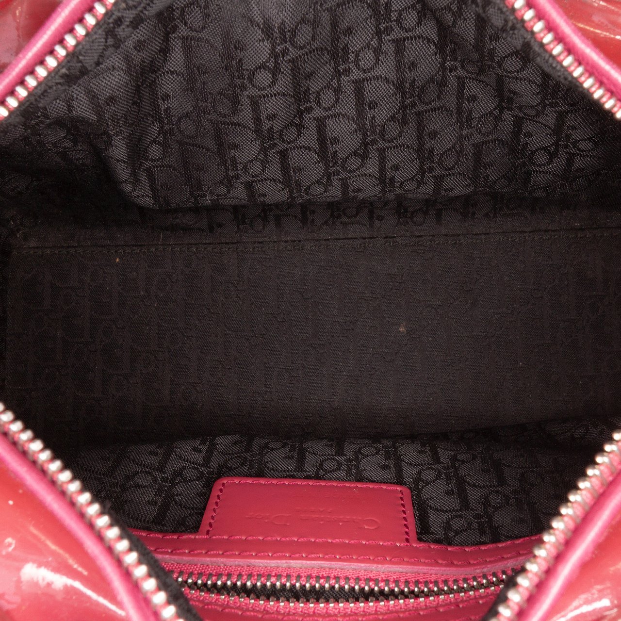 Dior Medium Patent Cannage Lady Dior Rood