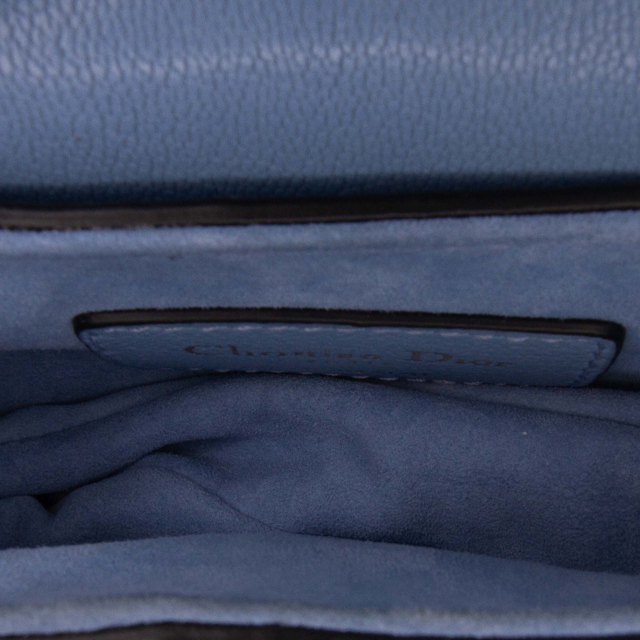 Dior Micro Goatskin Saddle Blauw