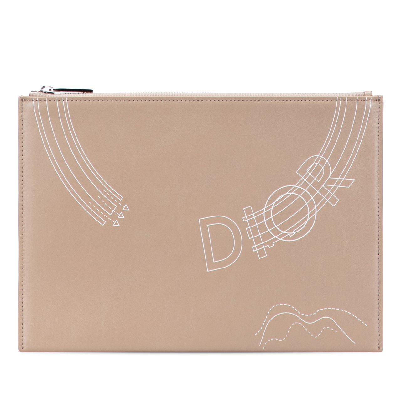 Dior Leather Homme Clutch Bruin