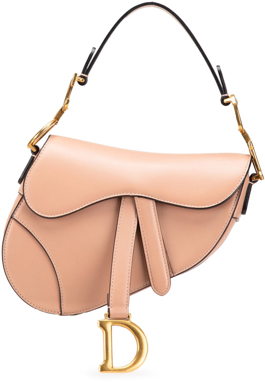 Dior Mini Calfskin Saddle Bag Roze