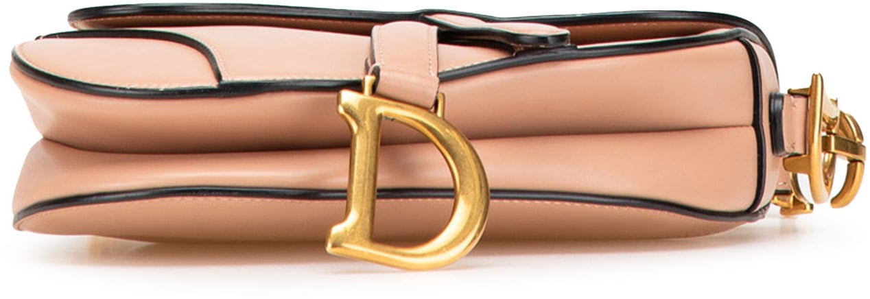Dior Mini Calfskin Saddle Bag Roze