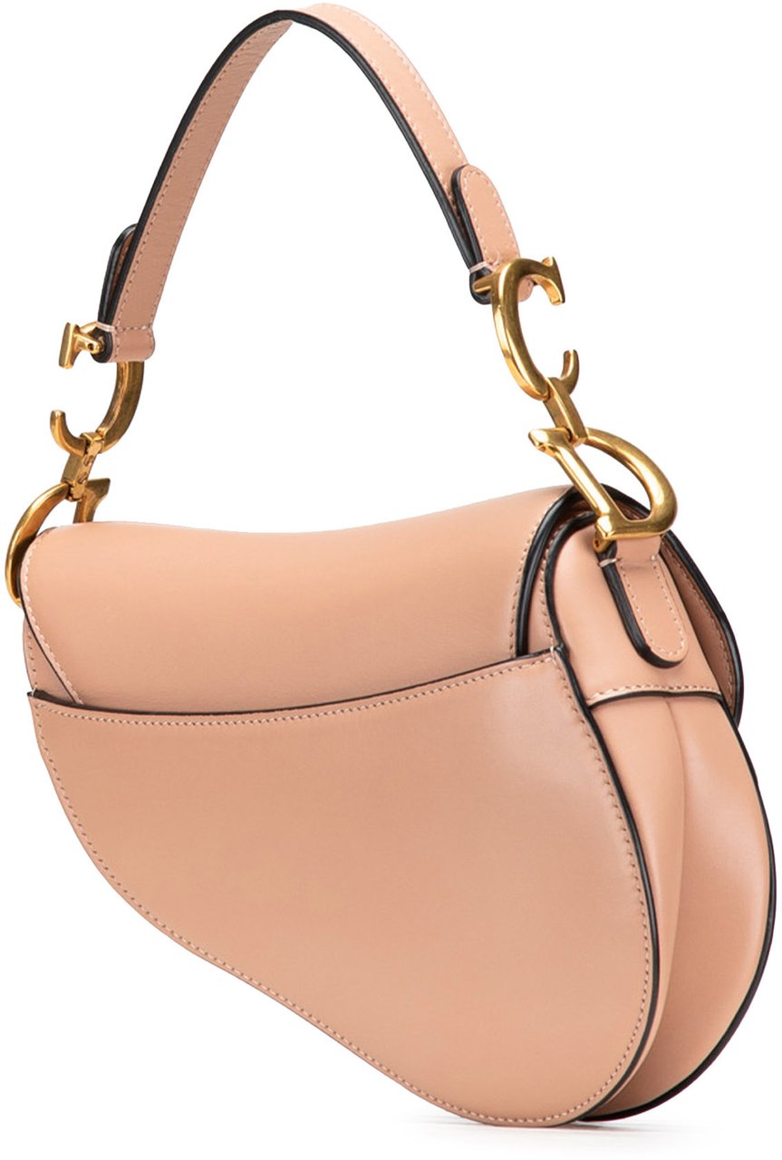Dior Mini Calfskin Saddle Bag Roze