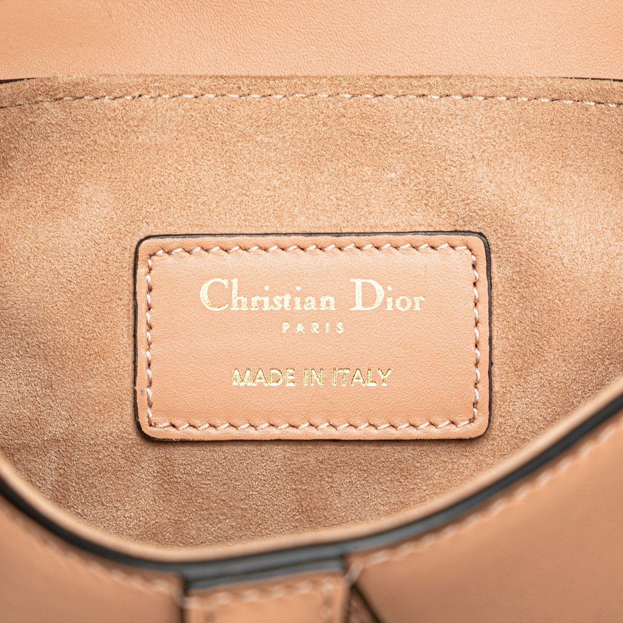 Dior Mini Calfskin Saddle Bag Roze